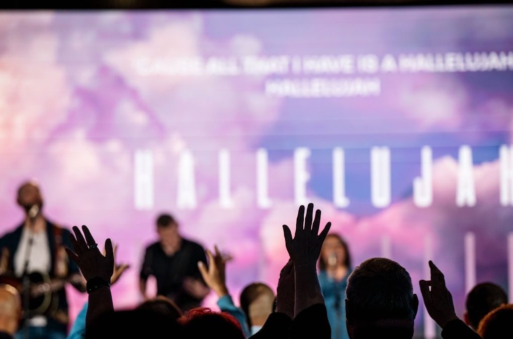 Hands raised in worship